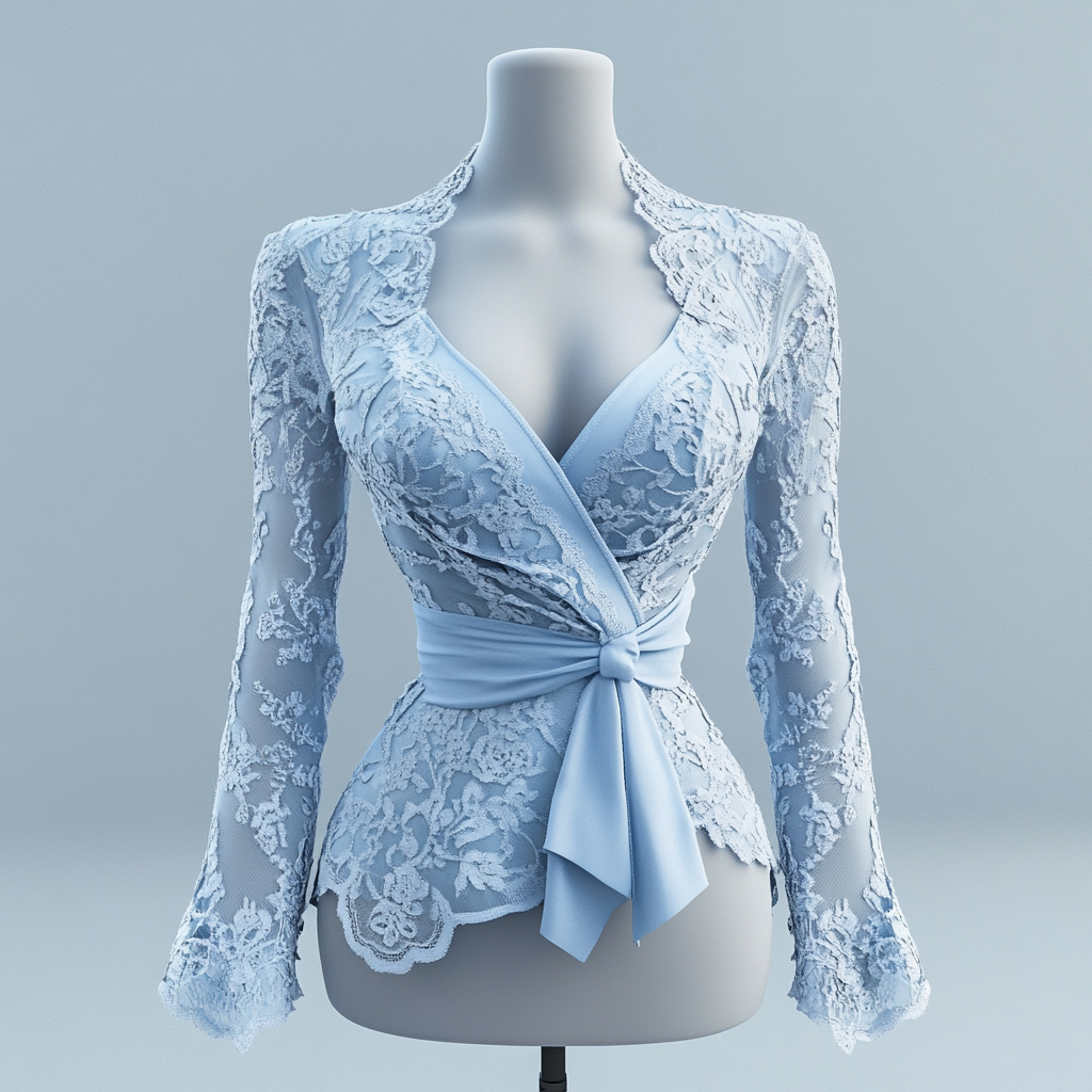 Tie Front Shirt - Sexy Women Mesh Lace T-Shirts Long