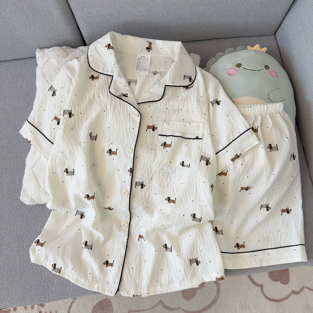 Summer Clothing For Petite Women - Women's Summer Pajamas, Thin Polka Dot