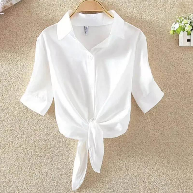 Tie Front Shirt - New Summer Casual Women's Shirt 2026