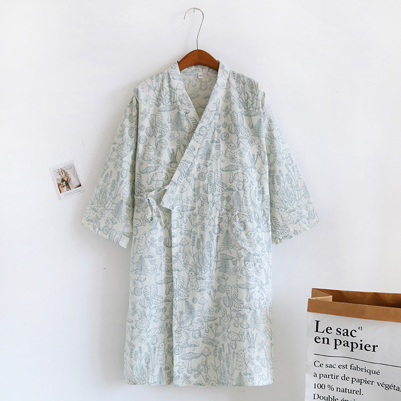Kimono Robes Sleepwear Women's - مراجعة Summer Gauze Clothing وسعره