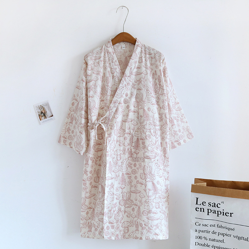 Kimono Robes Sleepwear Women's - مراجعة Summer Gauze Clothing وسعره