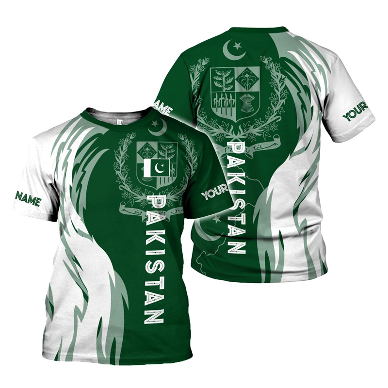 Pakistan Flag 3D Print Men's T - مراجعة Summer Clothing Pakistan وسعره