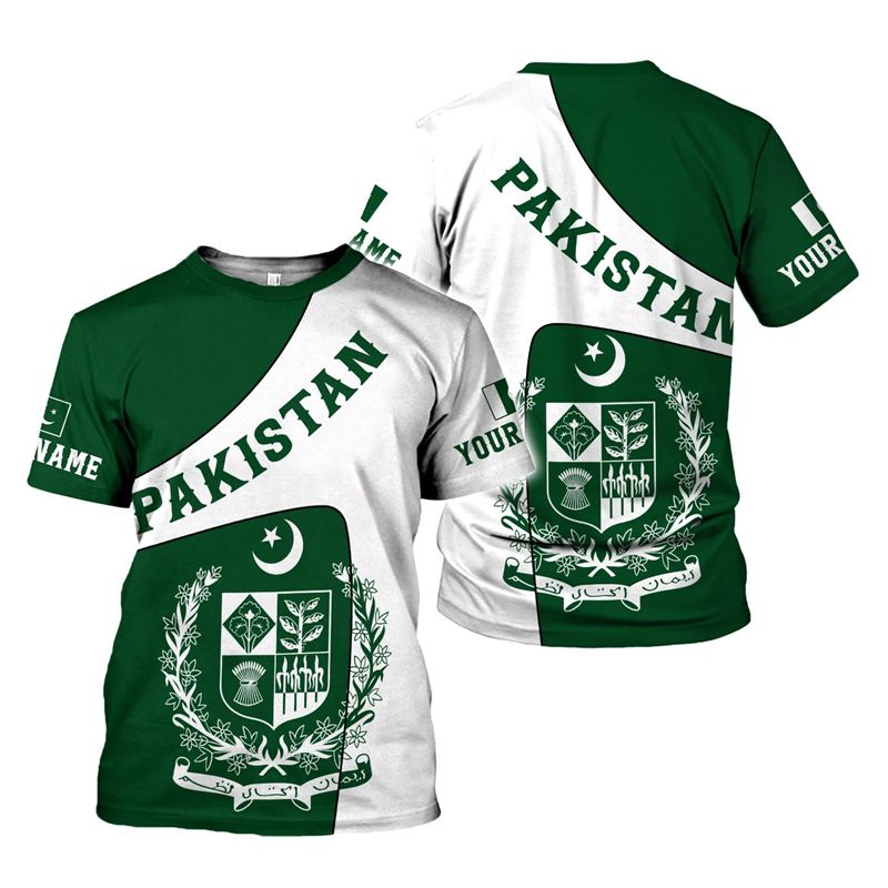 Pakistan Flag 3D Print Men's T - مراجعة Summer Clothing Pakistan وسعره