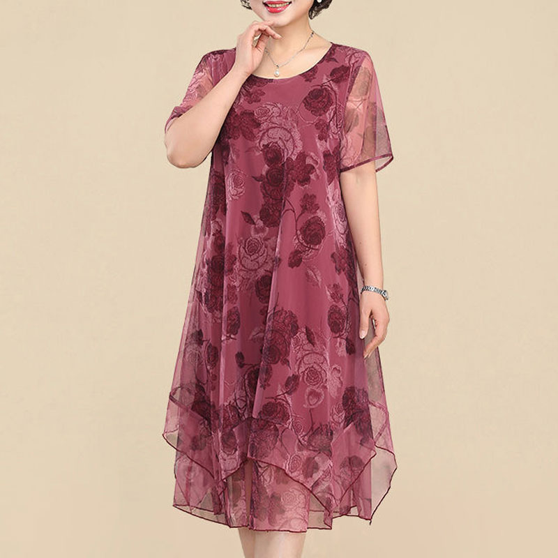 NEW O-Neck Short Sleeve Dresse - مراجعة Summer Gauze Clothing وسعره