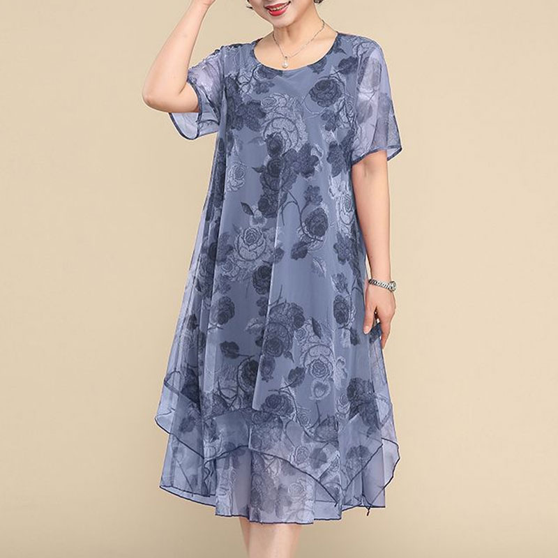 NEW O-Neck Short Sleeve Dresse - مراجعة Summer Gauze Clothing وسعره