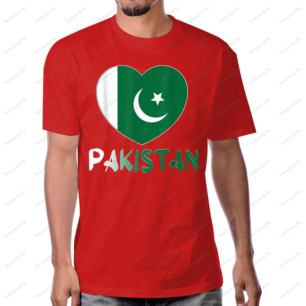 Pakistan Flag Heart Graphic Pr - مراجعة Summer Clothing Pakistan وسعره
