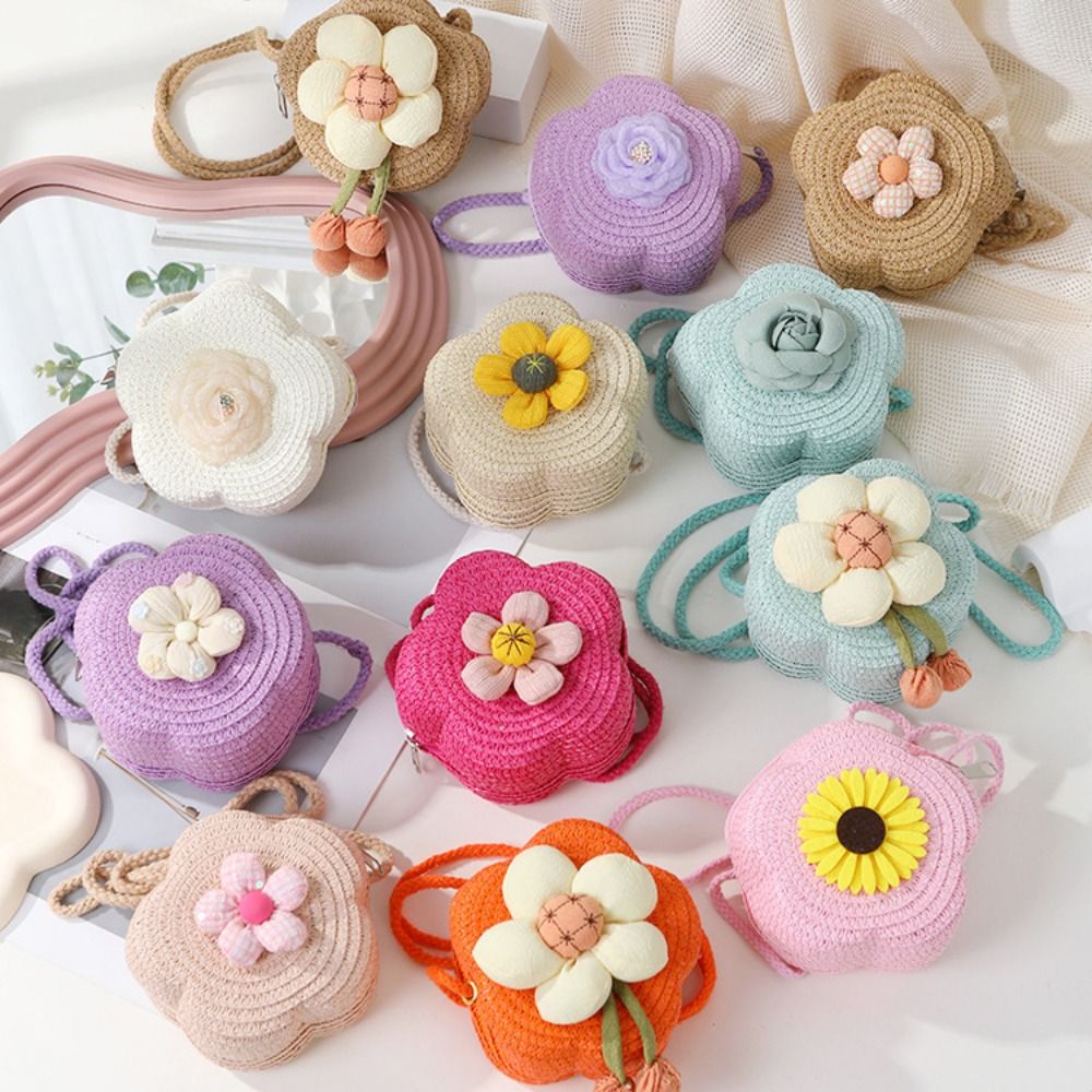 Children's Straw Small Shoulde - مراجعة Beach Bag Straw وسعره