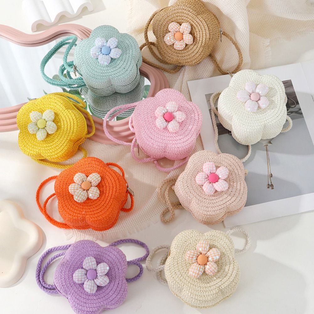 Children's Straw Small Shoulde - مراجعة Beach Bag Straw وسعره