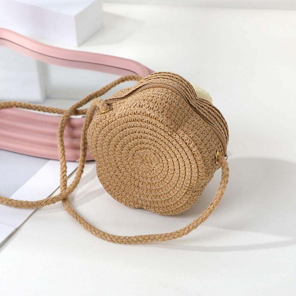 Children's Straw Small Shoulde - مراجعة Beach Bag Straw وسعره