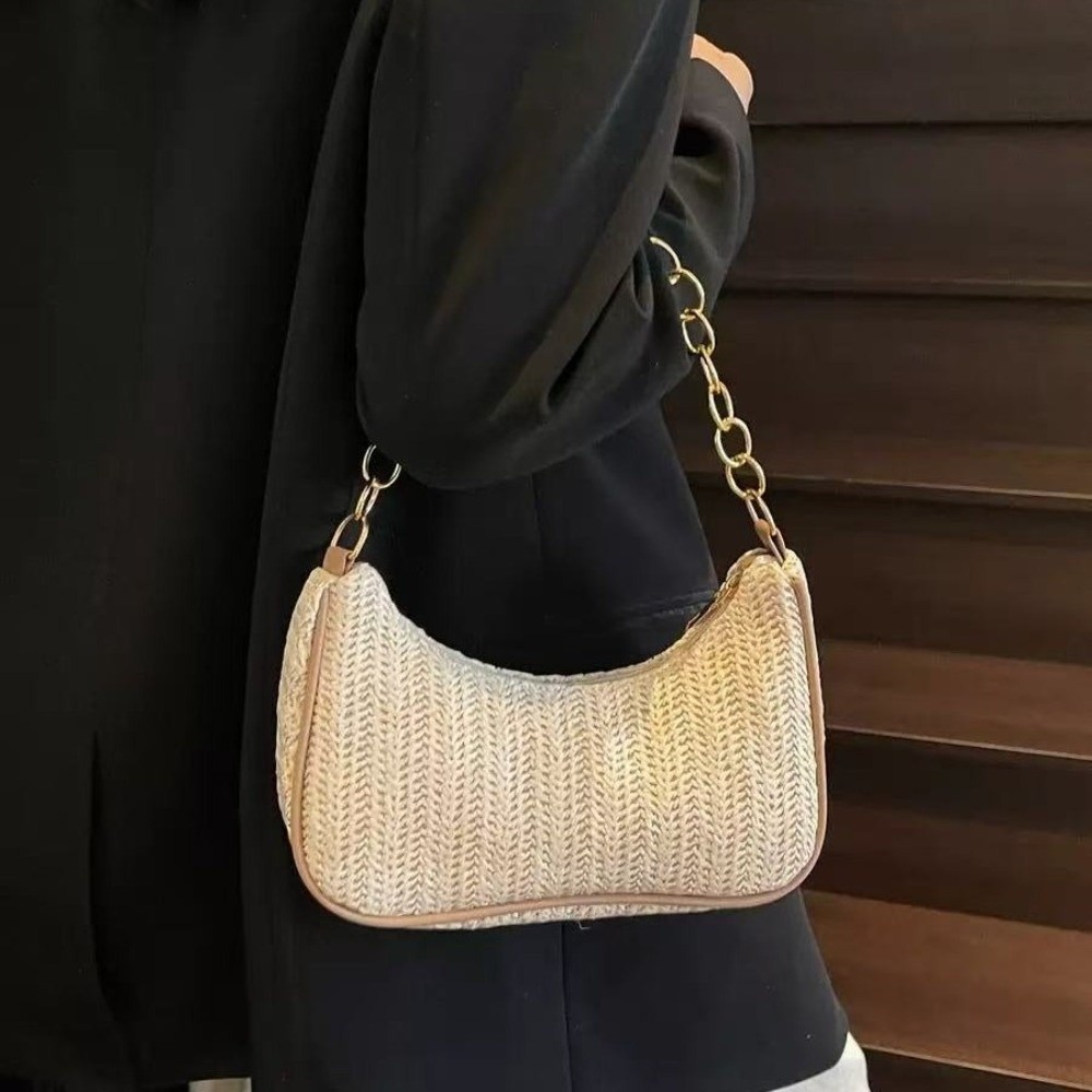 Casual Bohemian Straw Shoulder - مراجعة Beach Bag Straw وسعره
