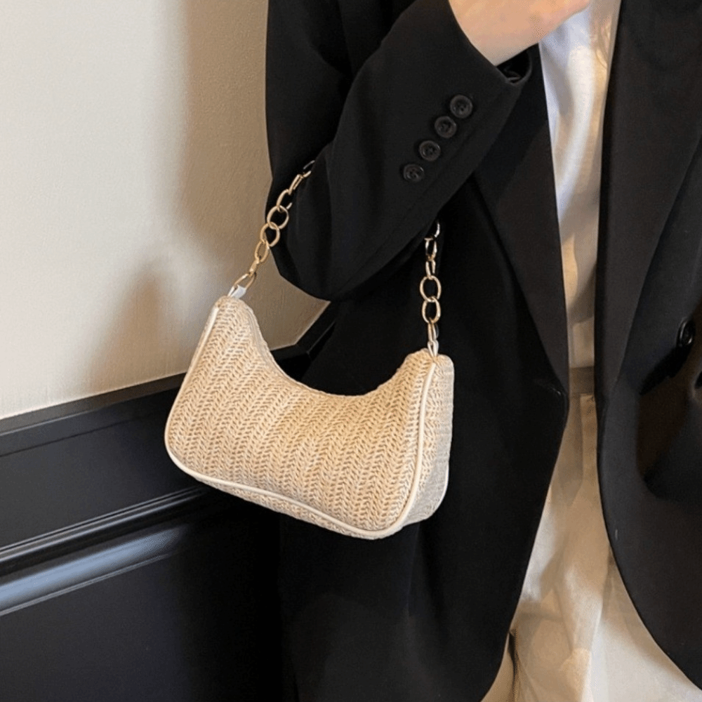 Casual Bohemian Straw Shoulder - مراجعة Beach Bag Straw وسعره