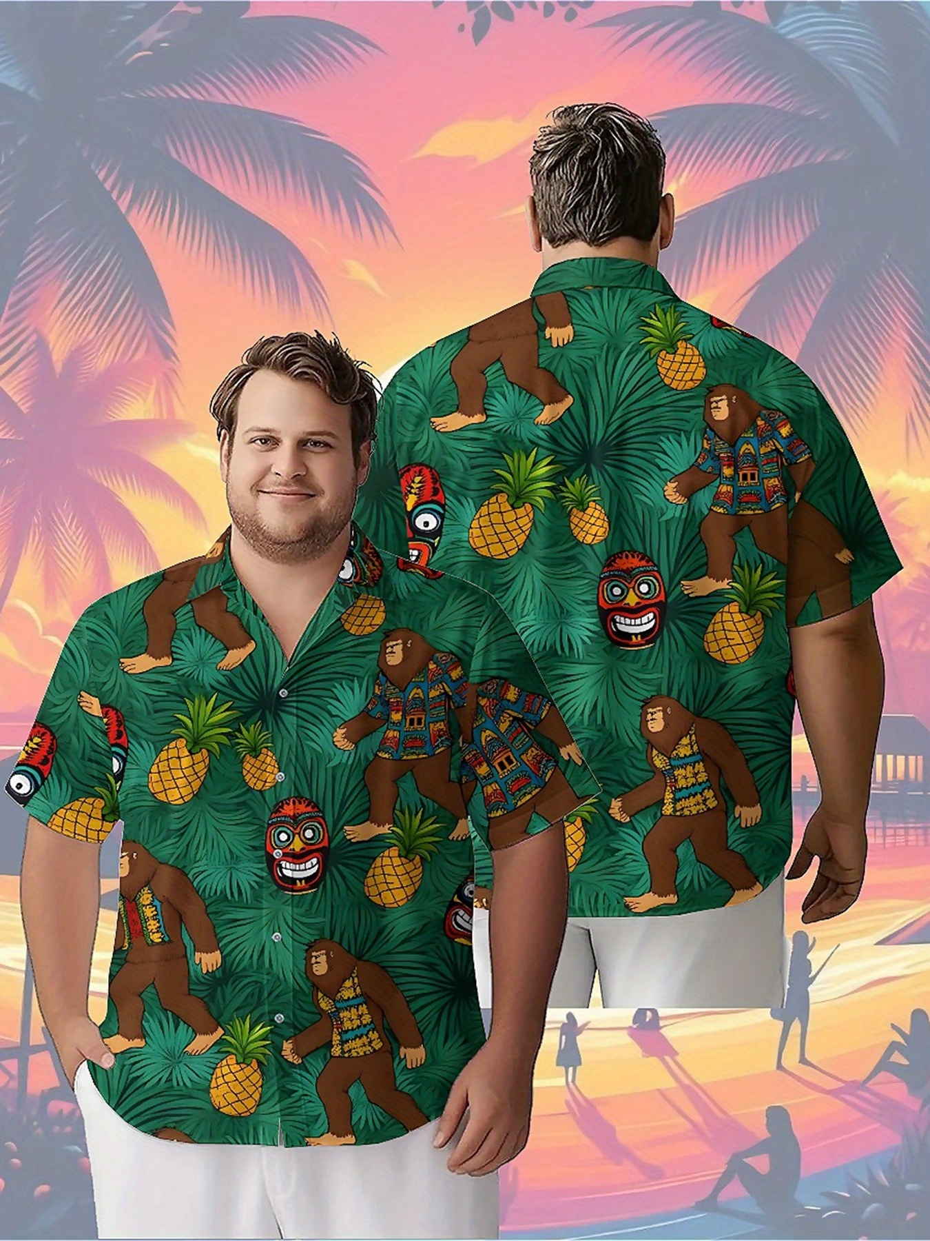 Men's Plus Size Hawaiian Shirt - مراجعة Summer Clothing Patterns وسعره