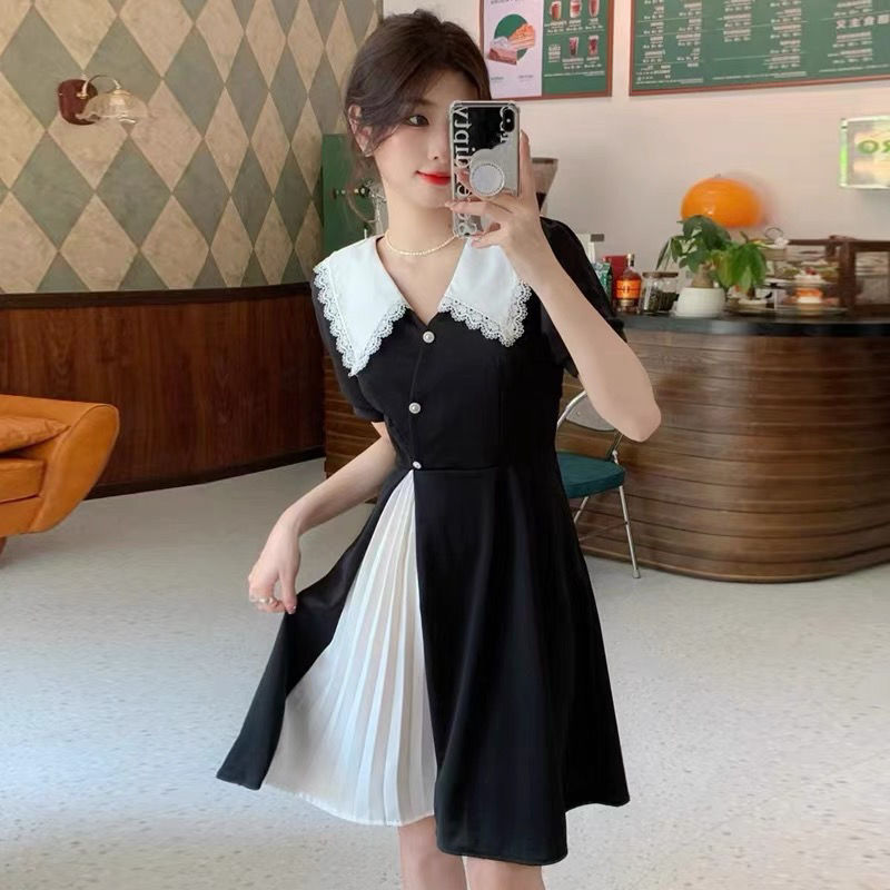 Black White Splicing Integrate - مراجعة Summer Clothing Cheap وسعره
