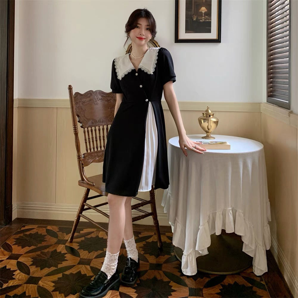 Black White Splicing Integrate - مراجعة Summer Clothing Cheap وسعره