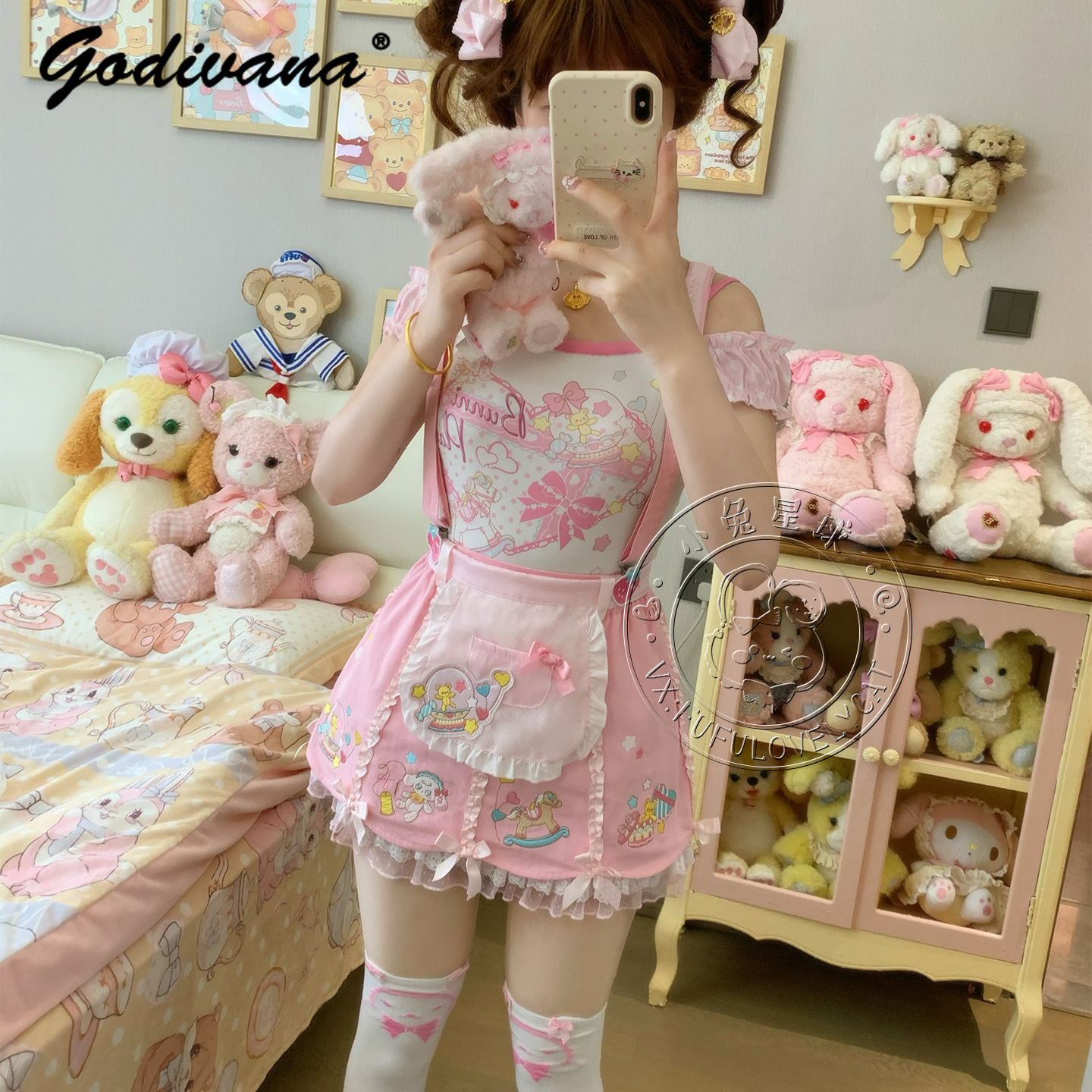 Lolita Daughters Clothes Cute  - مراجعة Tie Front Shirt وسعره