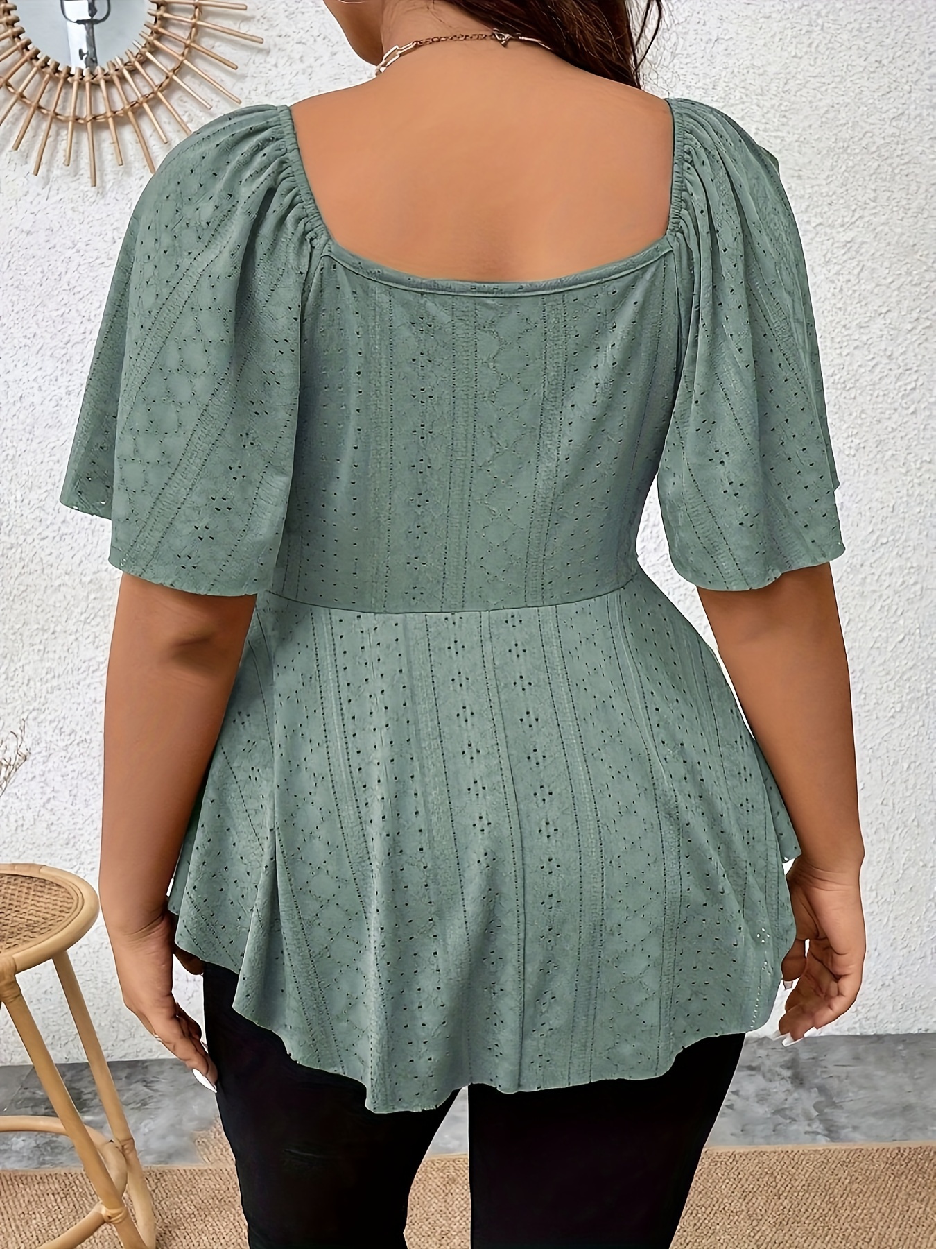 Plus Size Elegant Summer T Shi - مراجعة Tie Front Shirt وسعره
