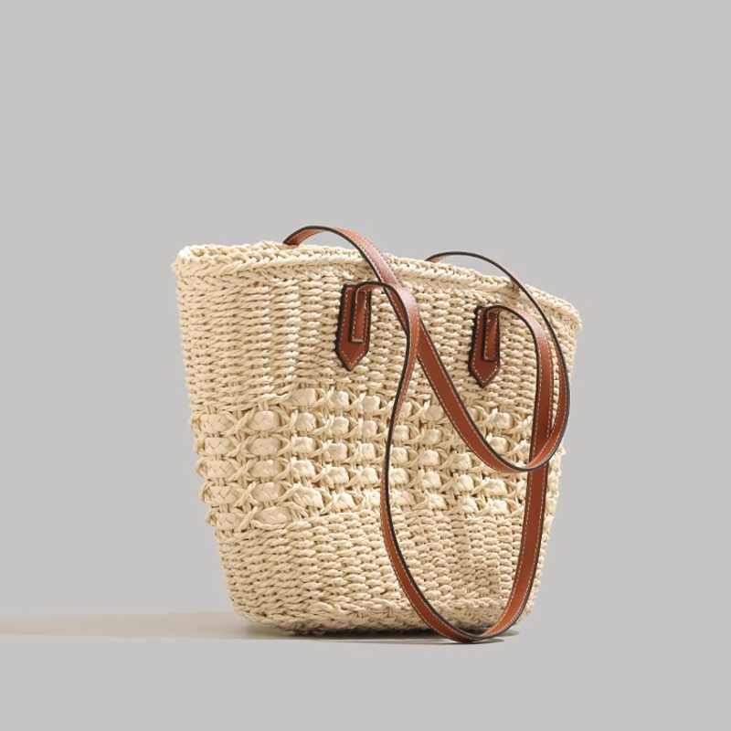 Extra-Large Foldable Straw Tot - مراجعة Beach Bag Straw وسعره