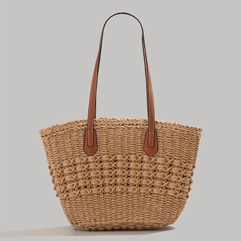 Extra-Large Foldable Straw Tot - مراجعة Beach Bag Straw وسعره