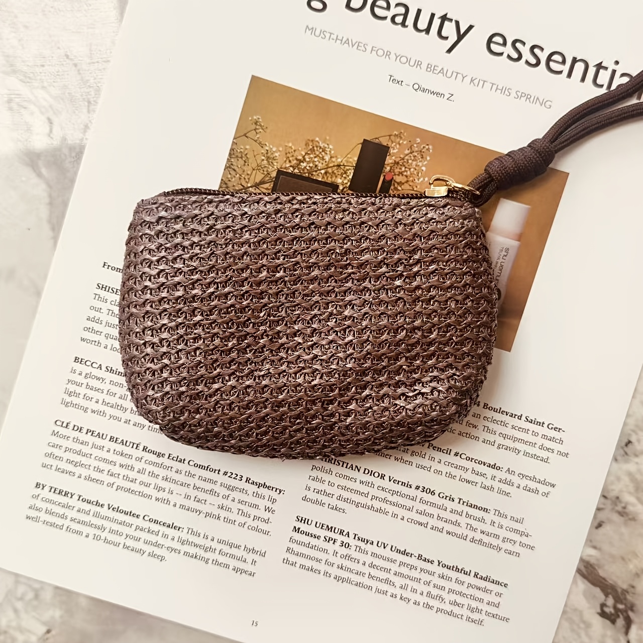 Summer Straw Key Coin Storage  - مراجعة Beach Bag Straw وسعره