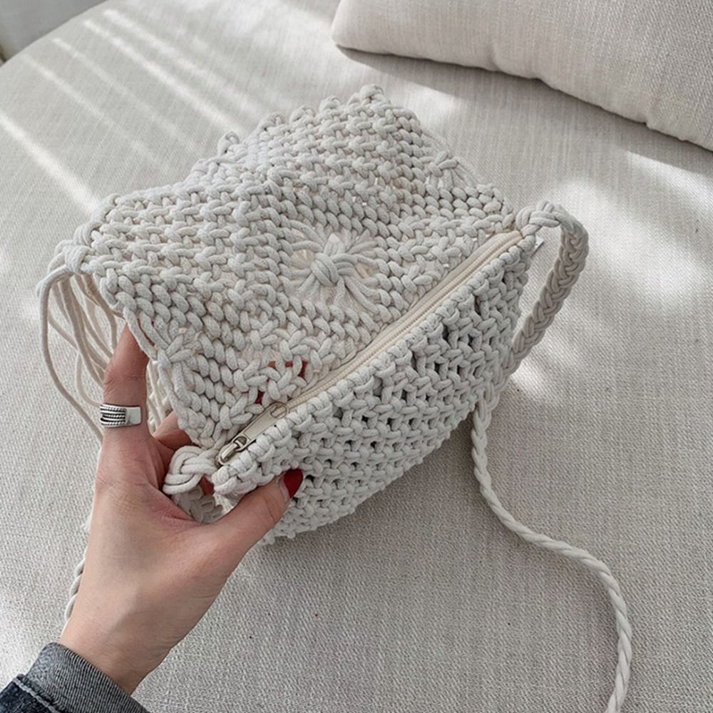 Retro Ethnic Style Woven Straw - مراجعة Beach Bag Straw وسعره