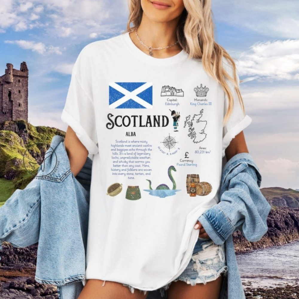 Scotland UK T-Shirt Edinburgh  - مراجعة Summer Clothing Edinburgh وسعره