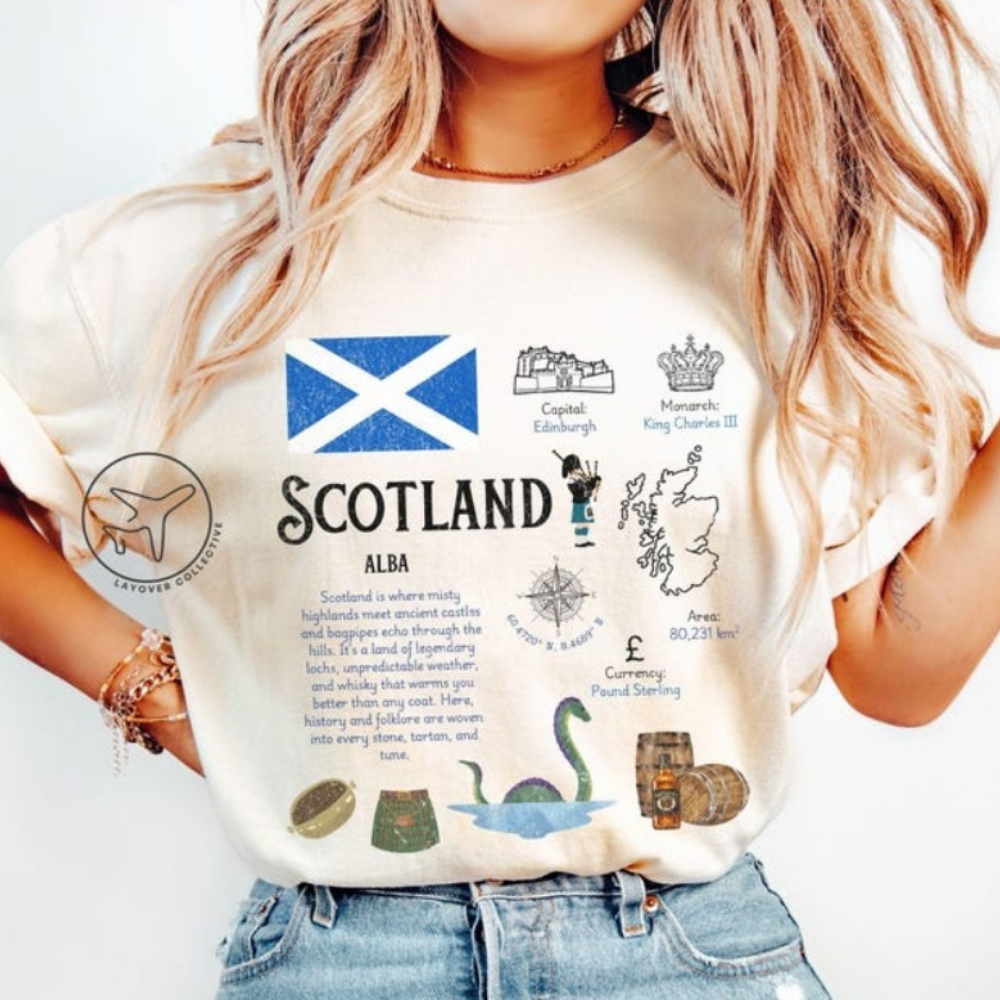 Scotland UK T-Shirt Edinburgh  - مراجعة Summer Clothing Edinburgh وسعره