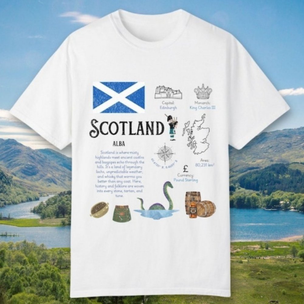 Scotland UK T-Shirt Edinburgh  - مراجعة Summer Clothing Edinburgh وسعره