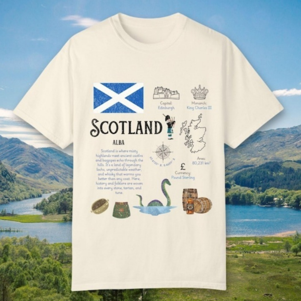 Scotland UK T-Shirt Edinburgh  - مراجعة Summer Clothing Edinburgh وسعره