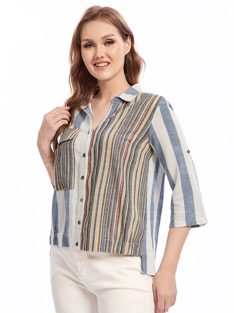 Womens plus size woven lapel s - مراجعة Summer Clothing For 70 Year Old Woman وسعره