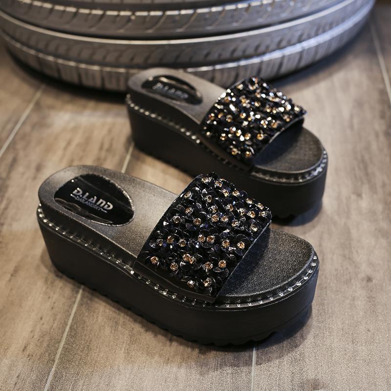 Sandals Black Woman Slippers R - مراجعة Flip Flop Jeweled وسعره