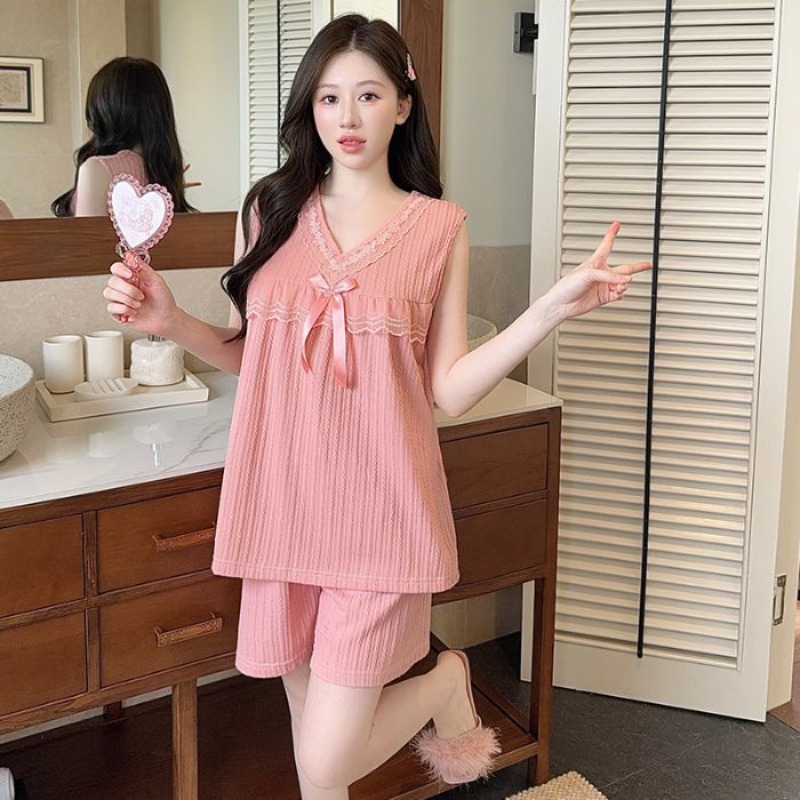 Plus Size Korean Sweet Pajamas - مراجعة Summer Clothing For Petite Women وسعره