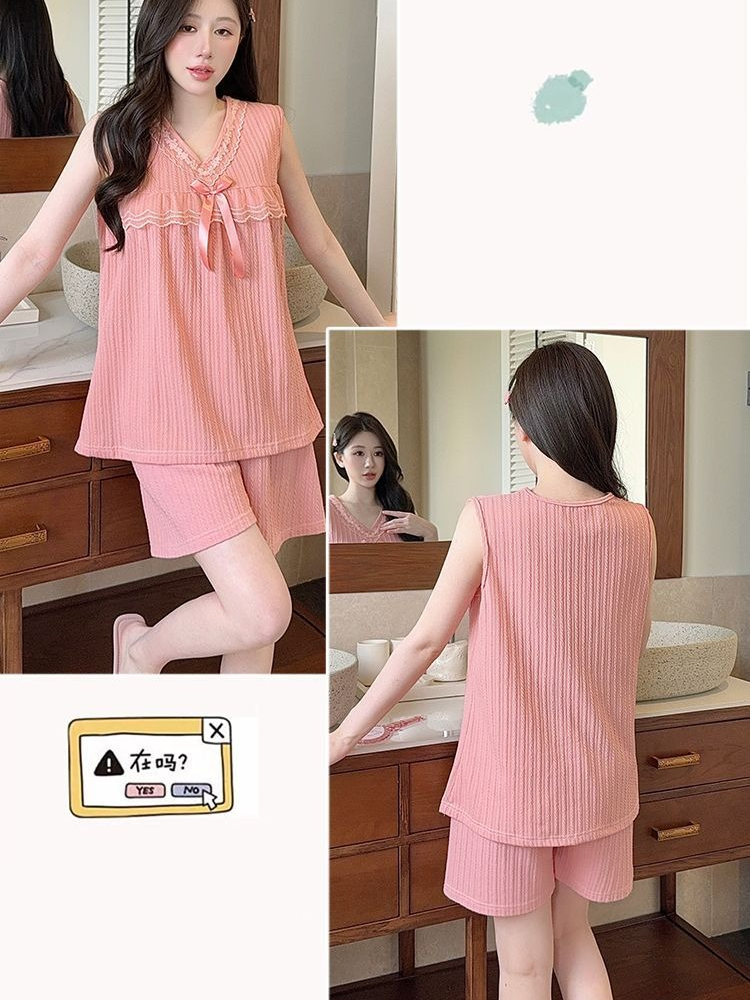 Plus Size Korean Sweet Pajamas - مراجعة Summer Clothing For Petite Women وسعره