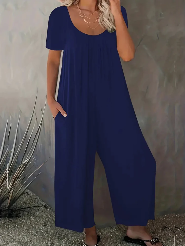 Summer Chic Solid Casual Pocke - مراجعة Summer Clothing For 70 Year Old Woman وسعره