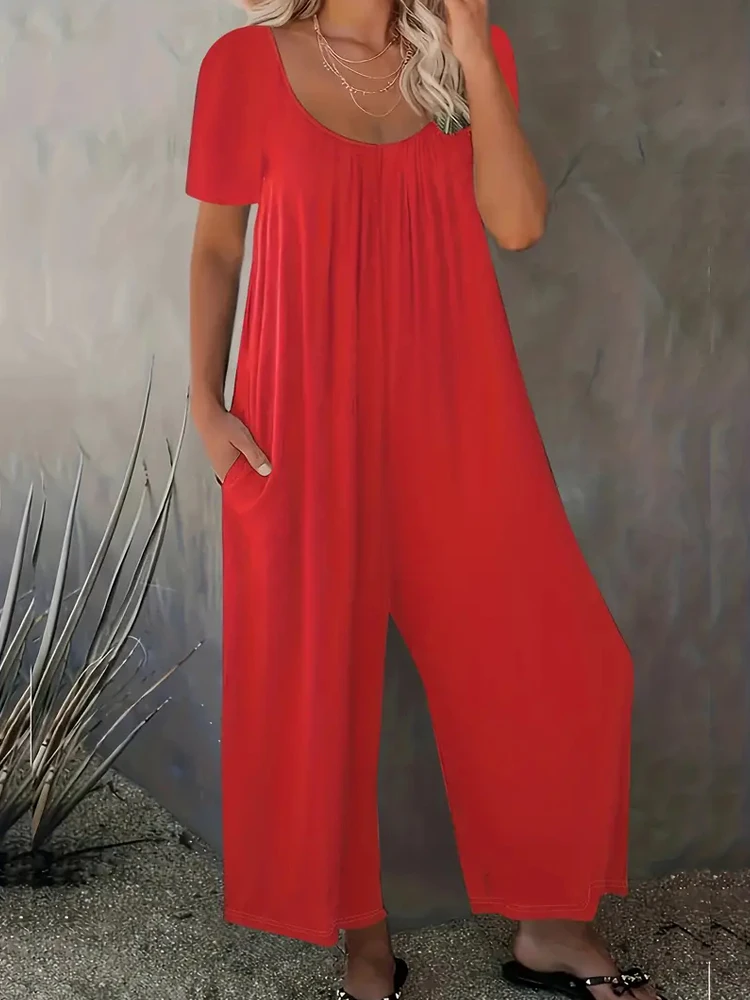 Summer Chic Solid Casual Pocke - مراجعة Summer Clothing For 70 Year Old Woman وسعره