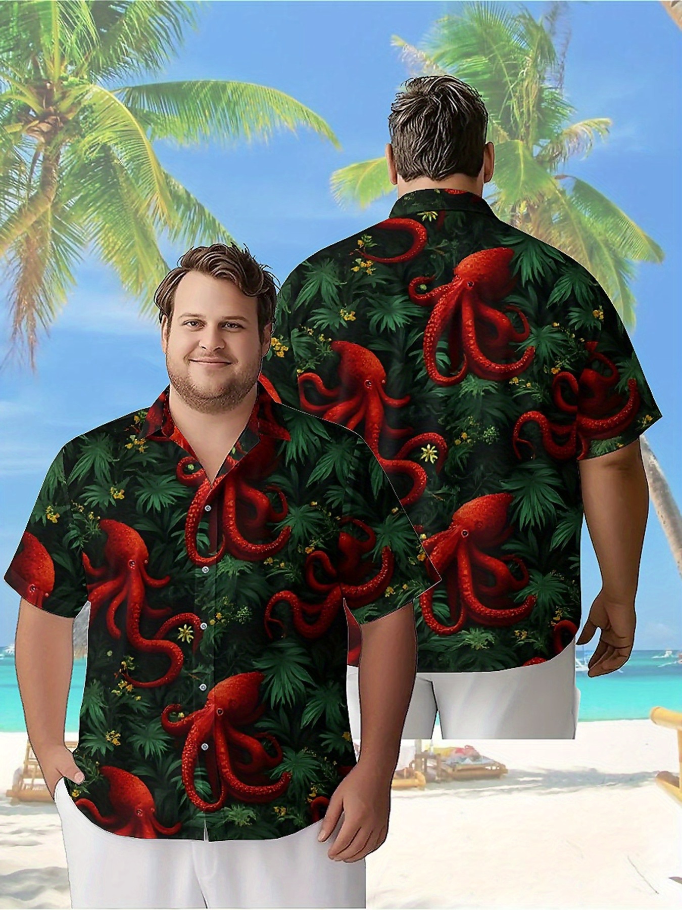 Men's Plus Size Hawaiian Shirt - مراجعة Summer Clothing Patterns وسعره