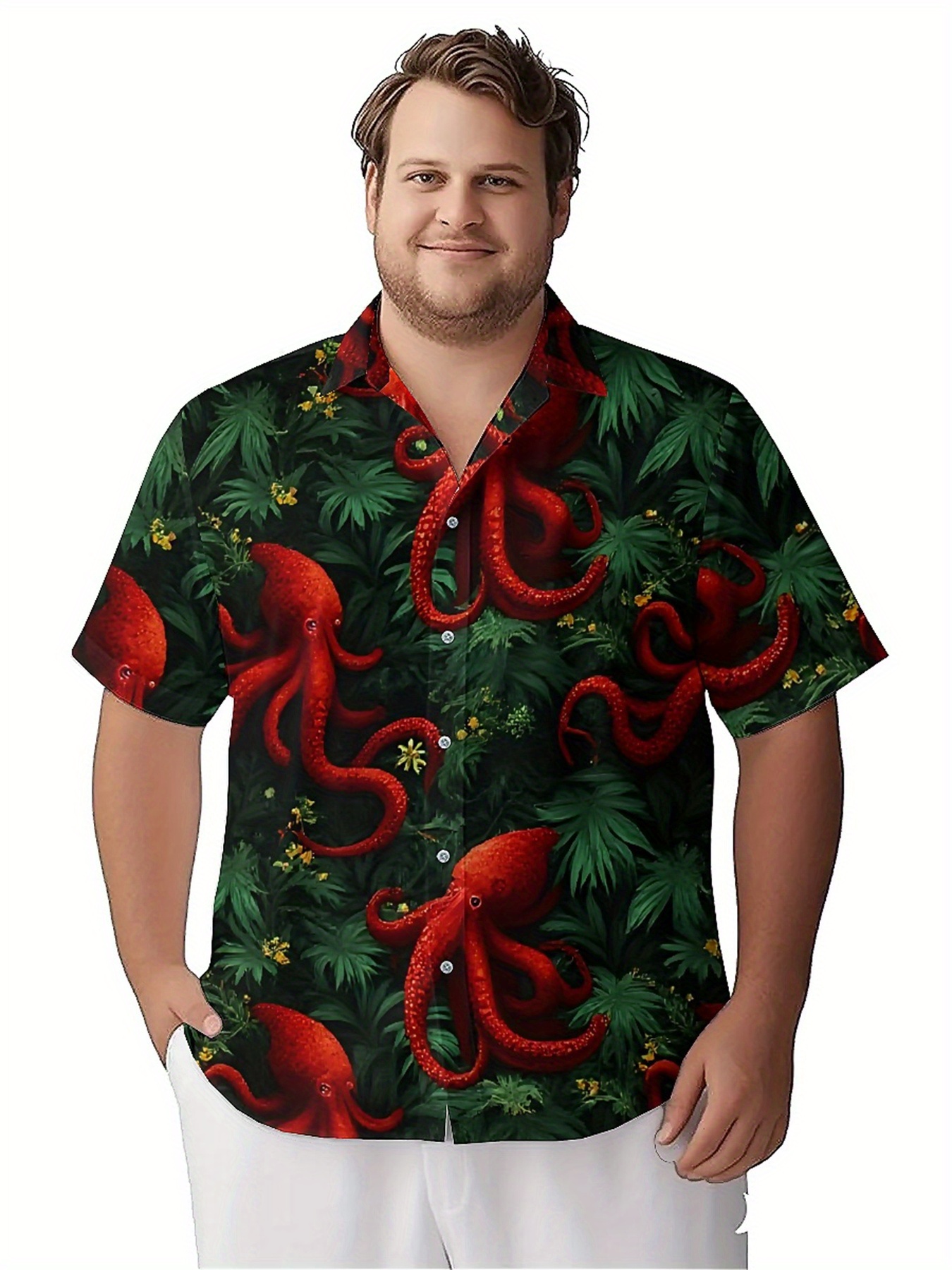 Men's Plus Size Hawaiian Shirt - مراجعة Summer Clothing Patterns وسعره