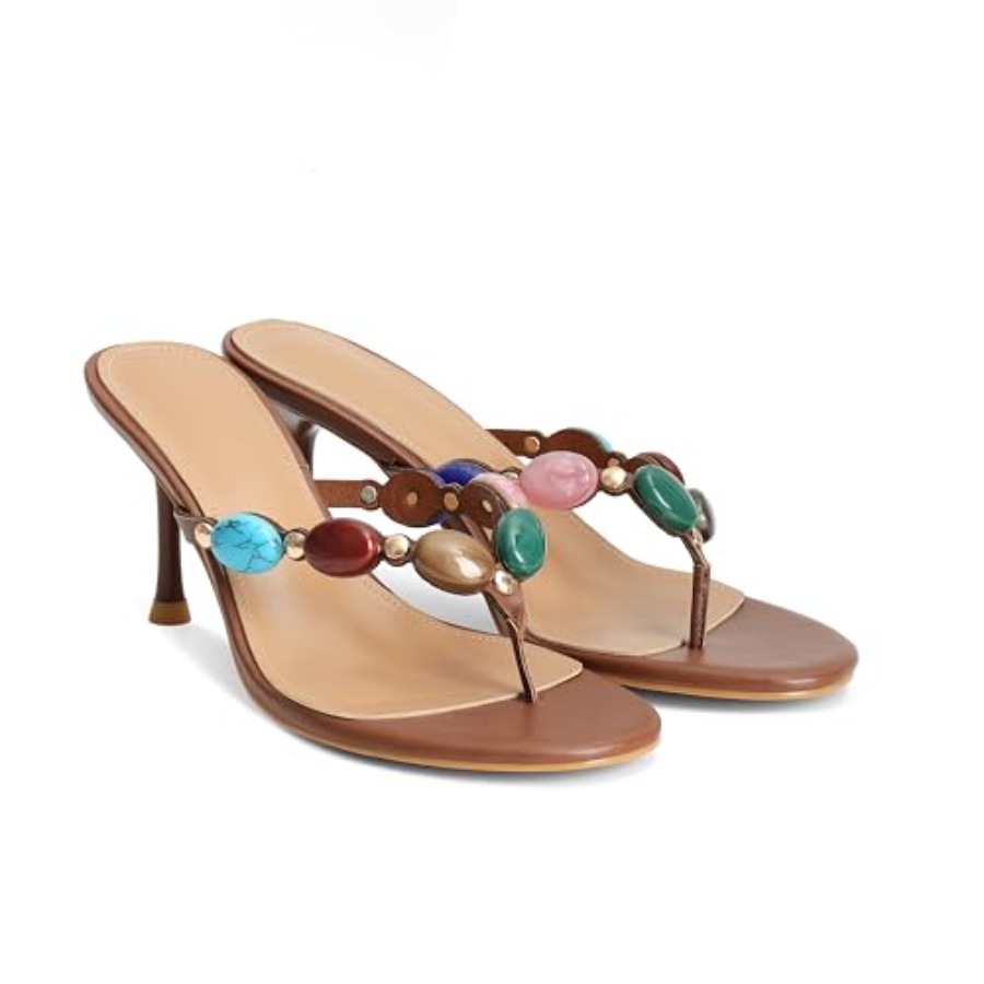 Jeweled Flip Flop Kitten Heels - مراجعة Flip Flop Jeweled وسعره