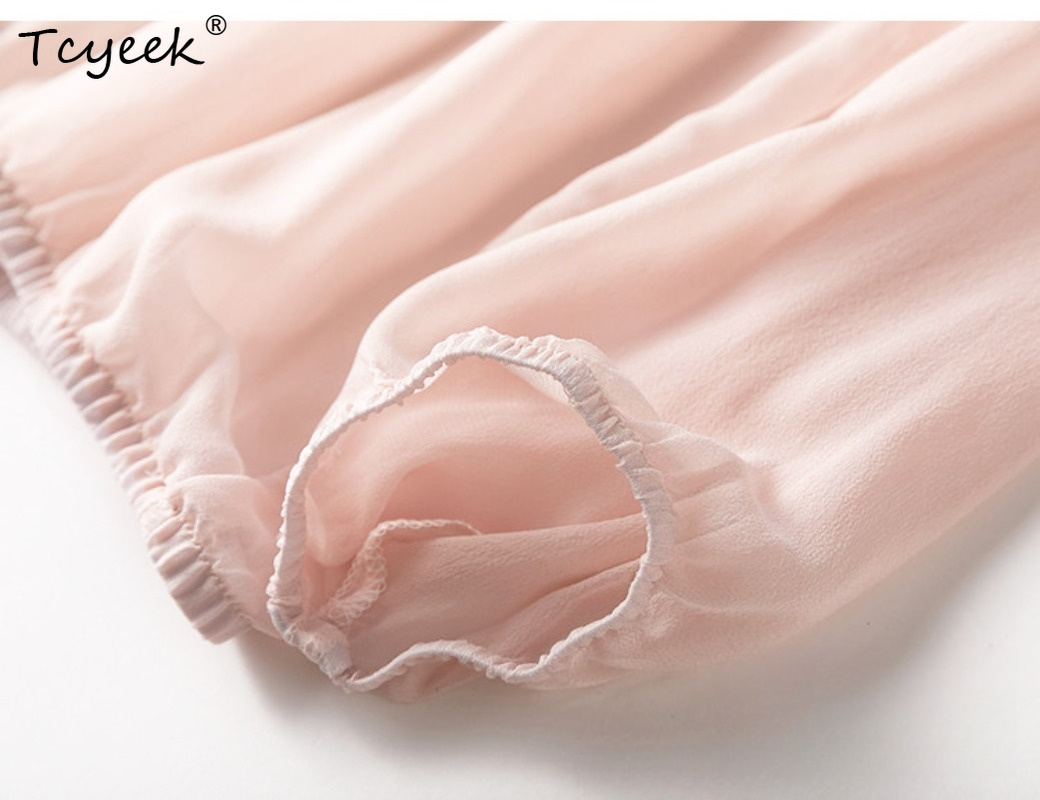 Tcyeek 100% Real Mulberry Silk - مراجعة Summer Clothing Usa وسعره