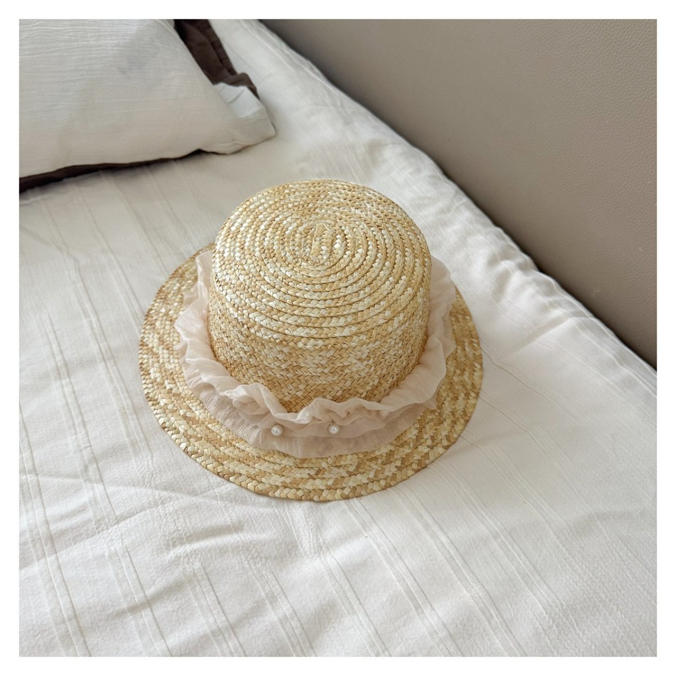 Kids Summer Straw Hat and Bag  - مراجعة Beach Bag Straw وسعره