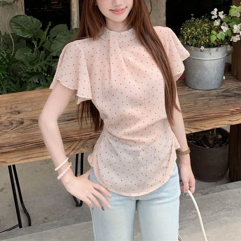 Fashionable Gauze Sweet Polka  - مراجعة Summer Gauze Clothing وسعره