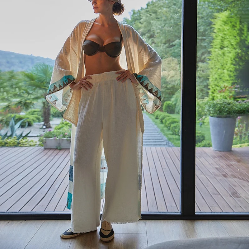 Muslin 100% Cotton Gauze Pants - مراجعة Summer Gauze Clothing وسعره