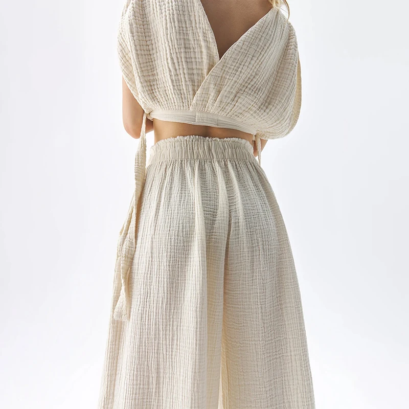 Muslin 100% Cotton Gauze Pants - مراجعة Summer Gauze Clothing وسعره