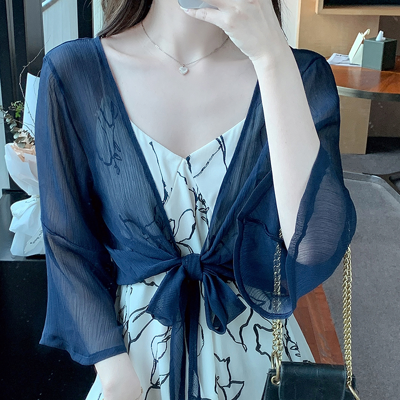 Women's Tie-Front Thin Sheer W - مراجعة Tie Front Shirt وسعره