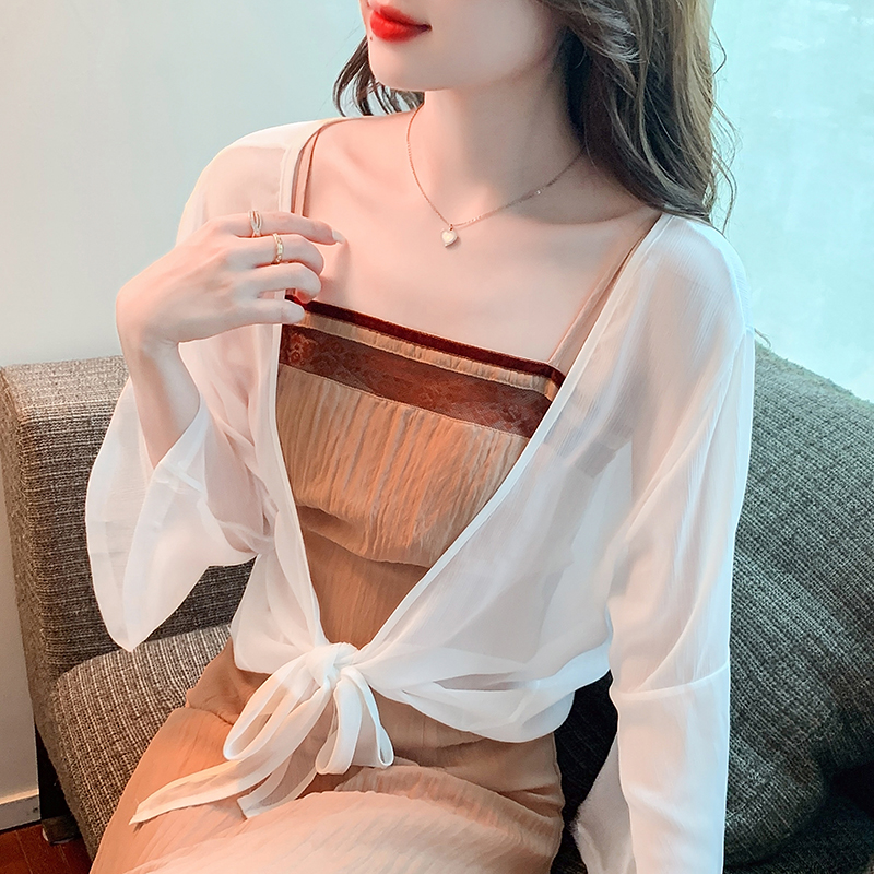 Women's Tie-Front Thin Sheer W - مراجعة Tie Front Shirt وسعره