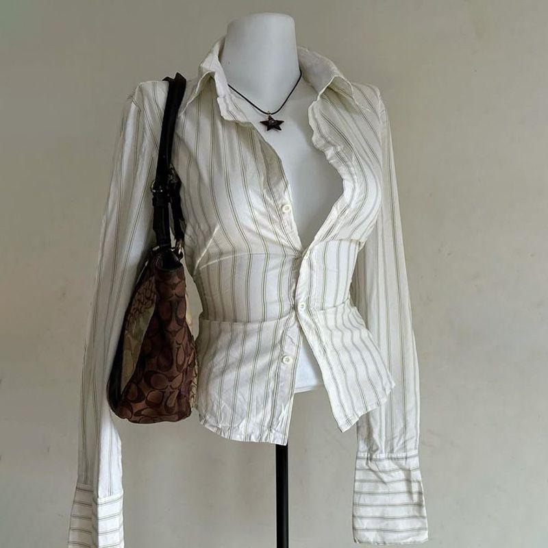 2025 Summer New Retro Classic  - مراجعة Tie Front Shirt وسعره