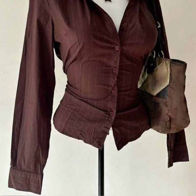 2025 Summer New Retro Classic  - مراجعة Tie Front Shirt وسعره