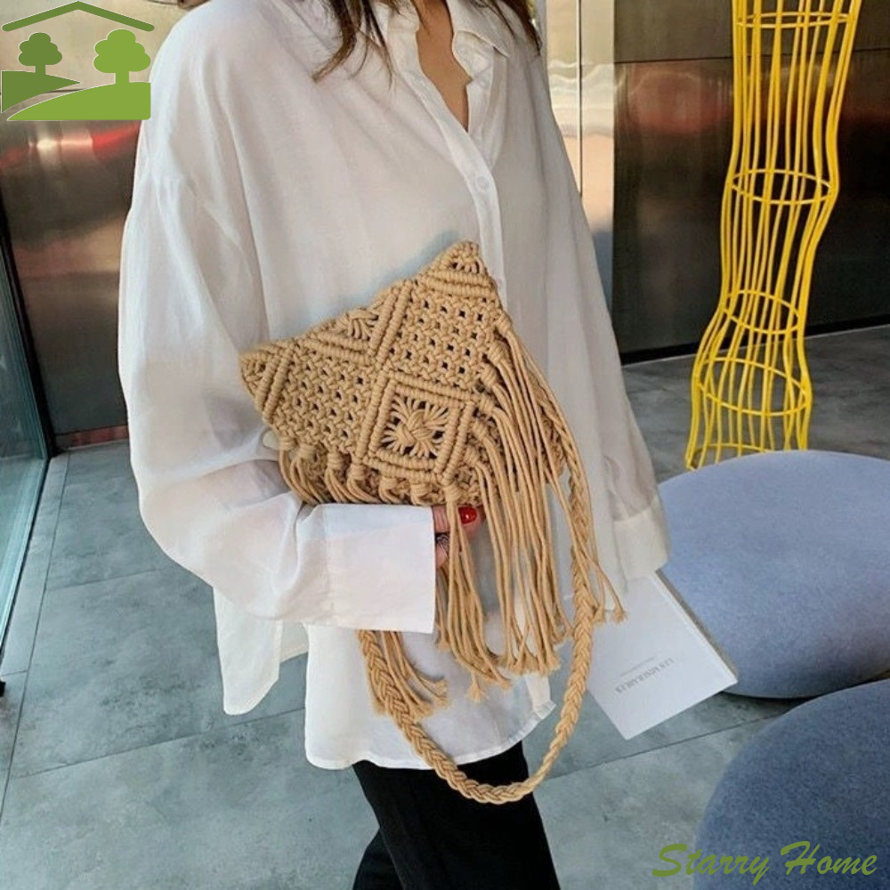Fashion Ethnic Style Woven Str - مراجعة Beach Bag Straw وسعره