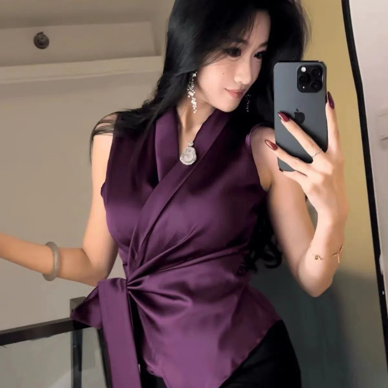 Temperament V Neck Bandage Sle - مراجعة Summer Clothing Trends For Women وسعره