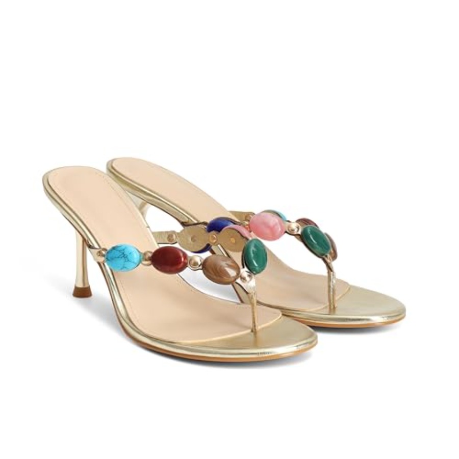 Jeweled Flip Flop Kitten Heels - مراجعة Flip Flop Jeweled وسعره