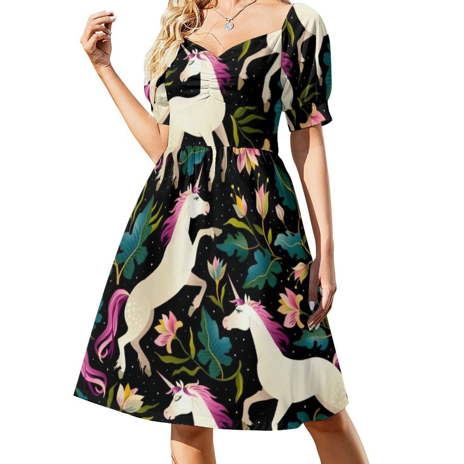 Pattern With Beautiful Unicorn - مراجعة Summer Clothing Patterns وسعره